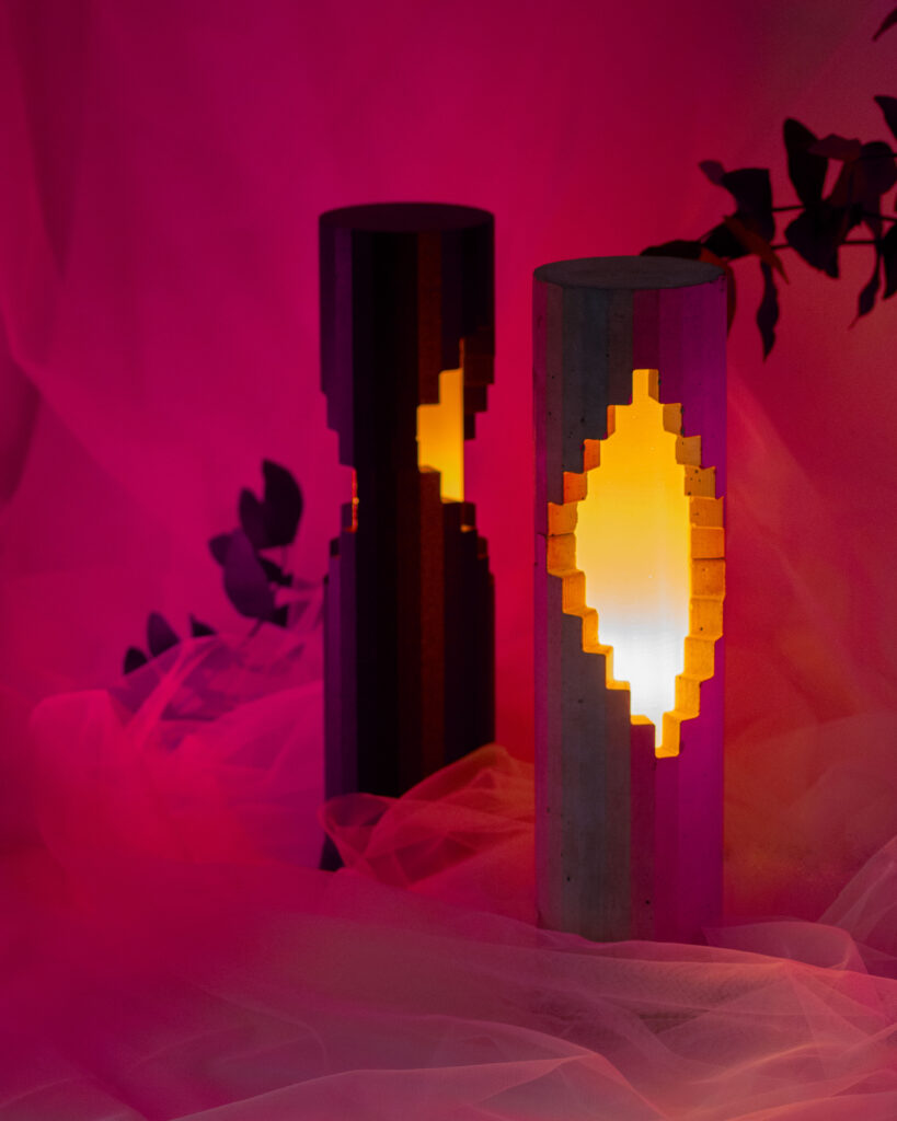 Scalae 2.0 Scalae 2.0 Stardust interactive concrete and 3D printed table lamp - now a one step better. studio monstro