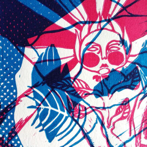 Seasons linocut print studio monstro